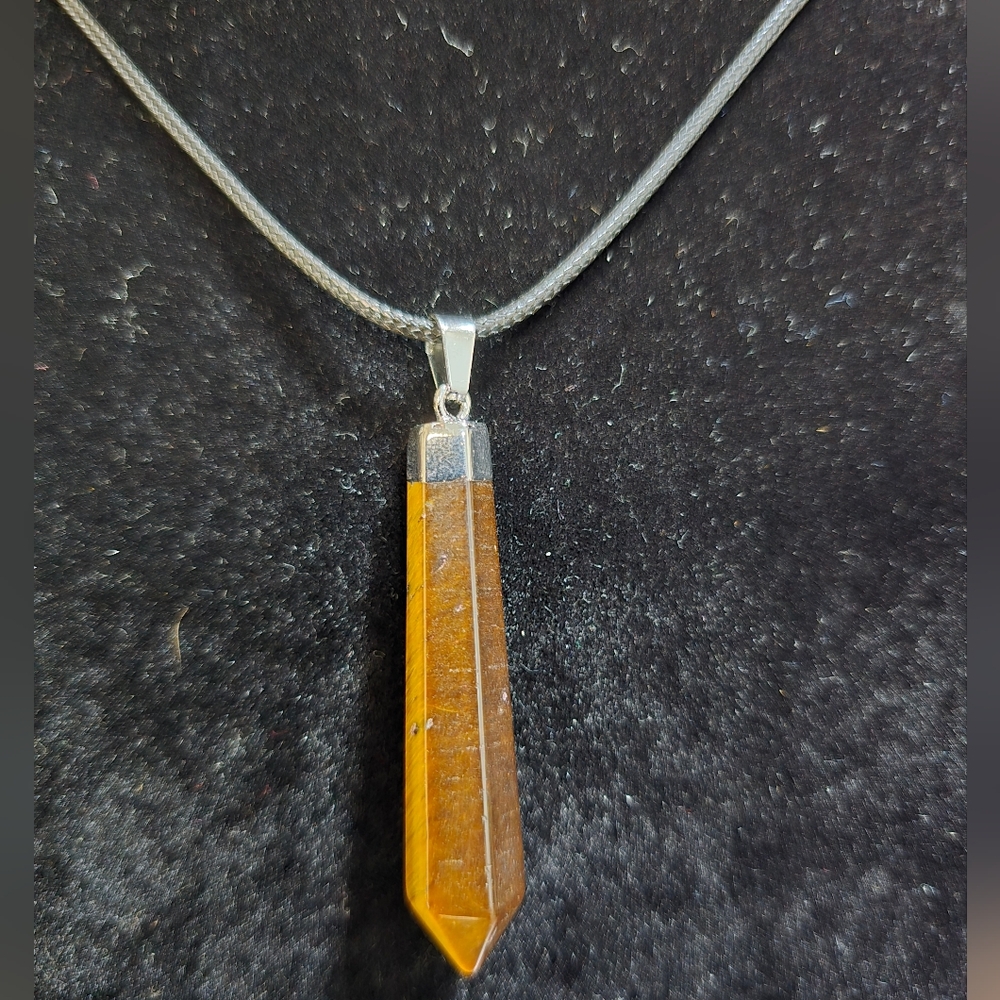 Tigers Eye Crystal Pendant Necklace